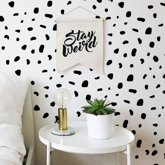 Dots Fabric Decal Boho Nursery Wall Decal Stickers REMOVEABLE Wall Decal Girls Room Decor Living Room Decal Boys Room Decor Modern Sticker