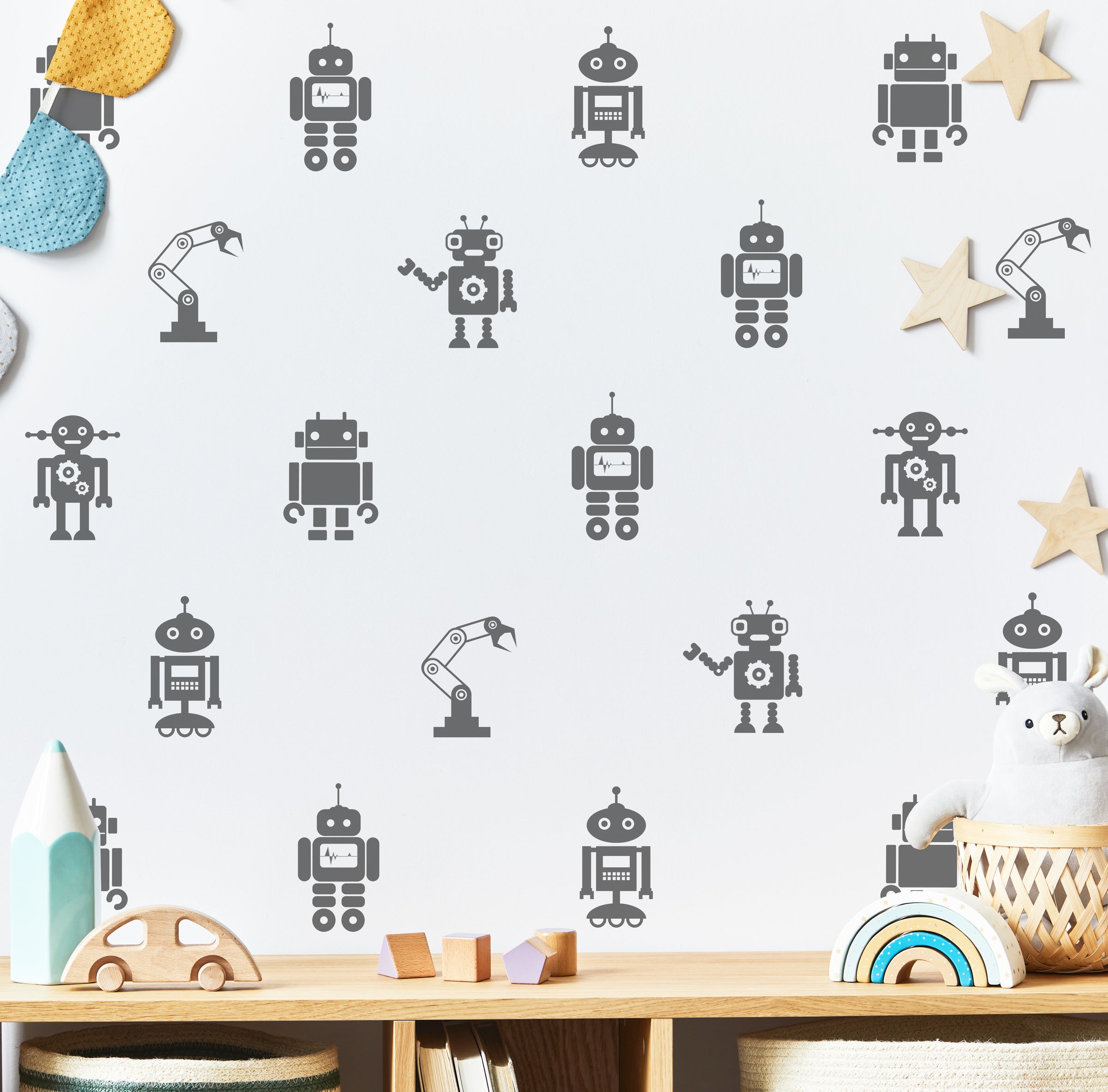 Robot Wall Stickers for Kids, Boy Decal DB368 – Designed Beginnings