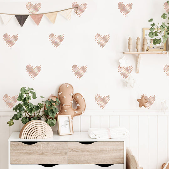 Love Heart Wall Decal | Boho Nursery Wall Decal Stickers | REMOVEABLE Wall Decal Sticker | Boho Nursery Decor | Nursery Decals Neutral girl