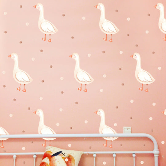 Cute Duck Wall Decal Boho Nursery Wall Decal Stickers | REMOVEABLE Wall Decal Sticker Boho Nursery Decor |Neutral Girls Decal Animal Decal