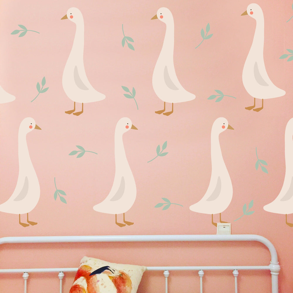 Happy Geese Wall Decal | Boho Nursery Wall Decal Stickers | REMOVEABLE Wall Decal| Boho Nursery Decor  Nursery Decals Neutral Girl Decal Boy