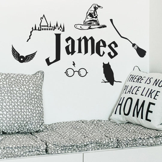 Custom Name Harry Potter Decal  Boho Nursery Wall Decal Stickers | REMOVEABLE Wall Decal Sticker | Boy Nursery Decor Nursery Decals Neutral