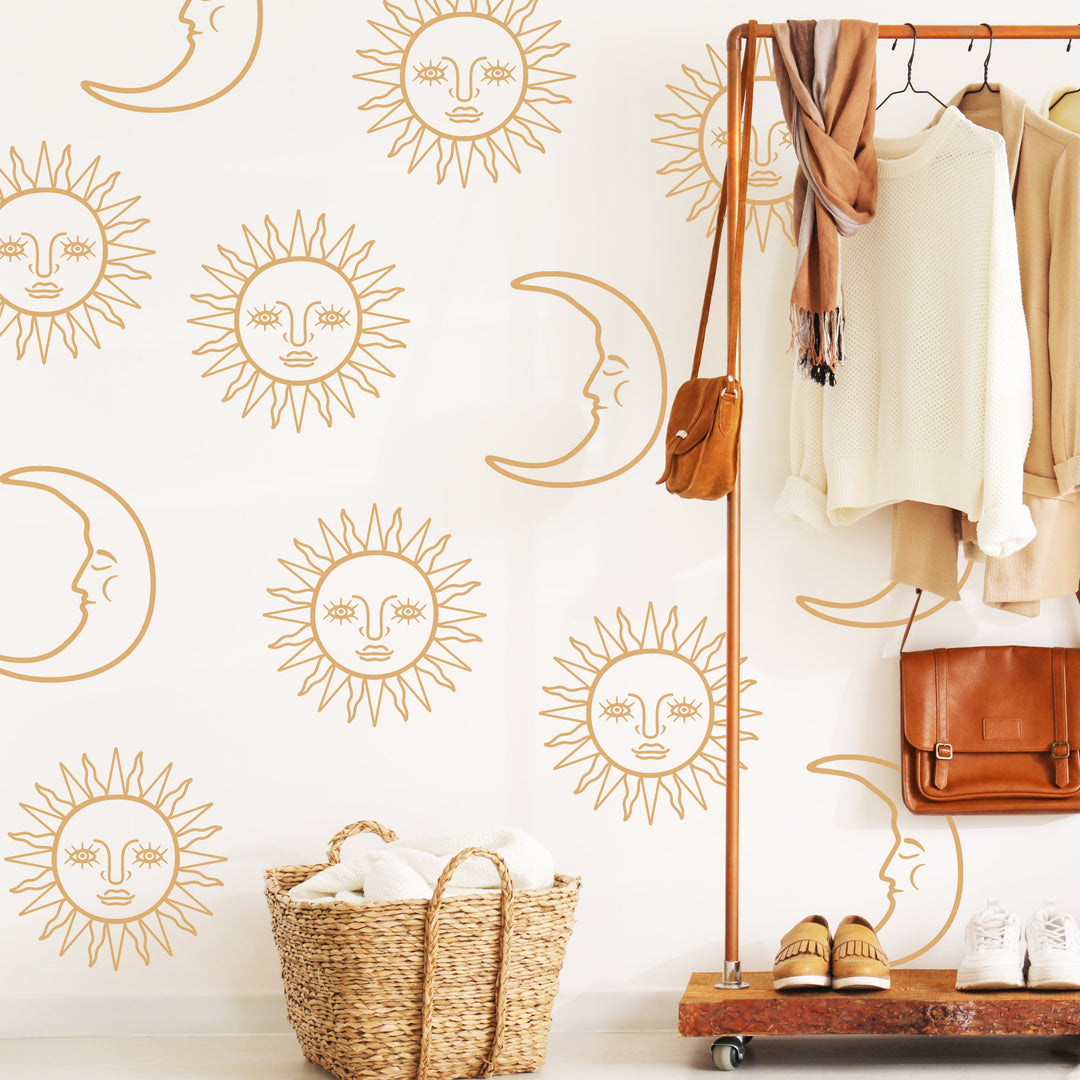 Sunny Day | Boho Nursery Wall Decal Stickers | REMOVEABLE Wall Decal Sticker | Boho Nursery Decor | Nursery Decals Neutral