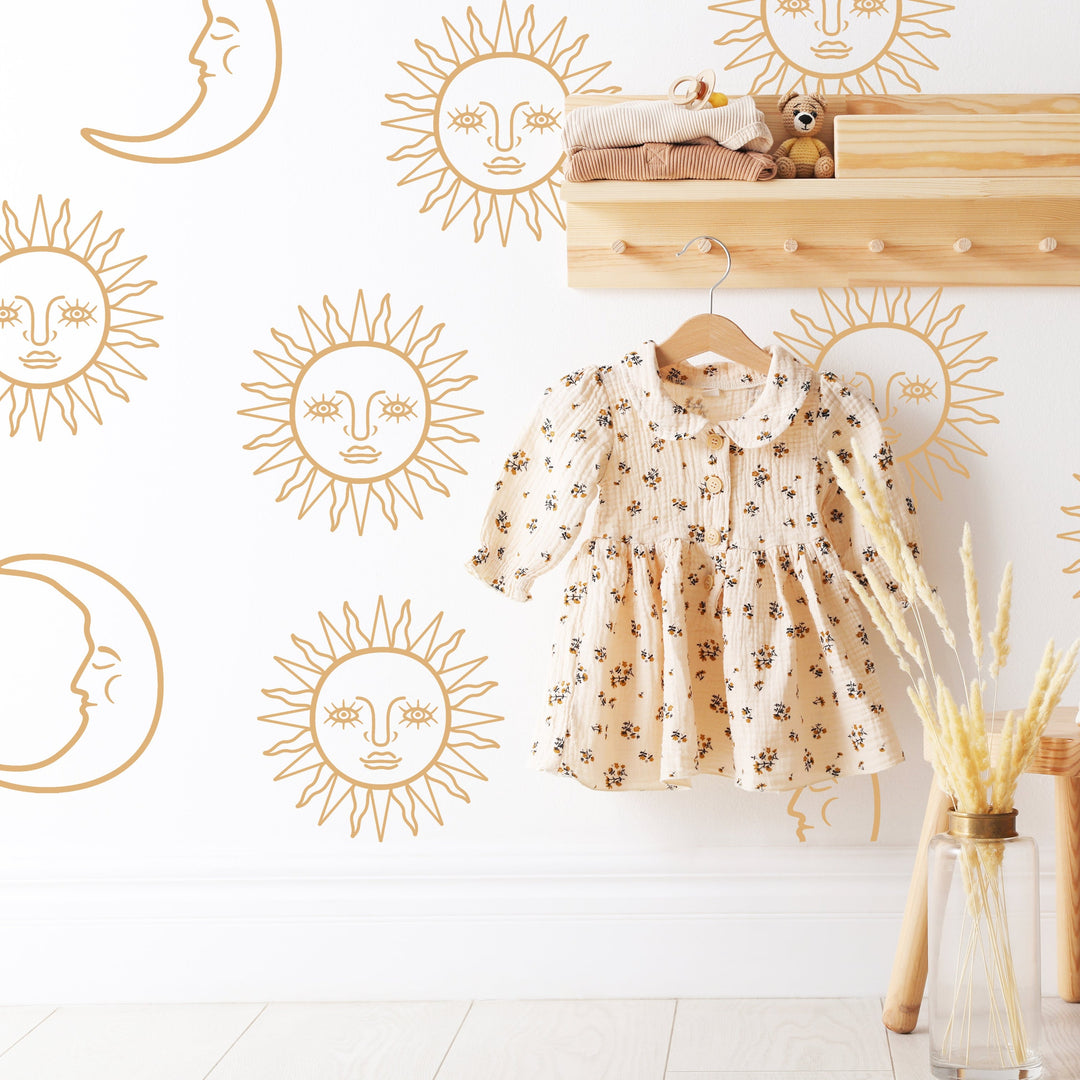 Sunny Day | Boho Nursery Wall Decal Stickers | REMOVEABLE Wall Decal Sticker | Boho Nursery Decor | Nursery Decals Neutral