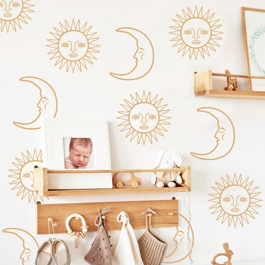 Sunny Day | Boho Nursery Wall Decal Stickers | REMOVEABLE Wall Decal Sticker | Boho Nursery Decor | Nursery Decals Neutral