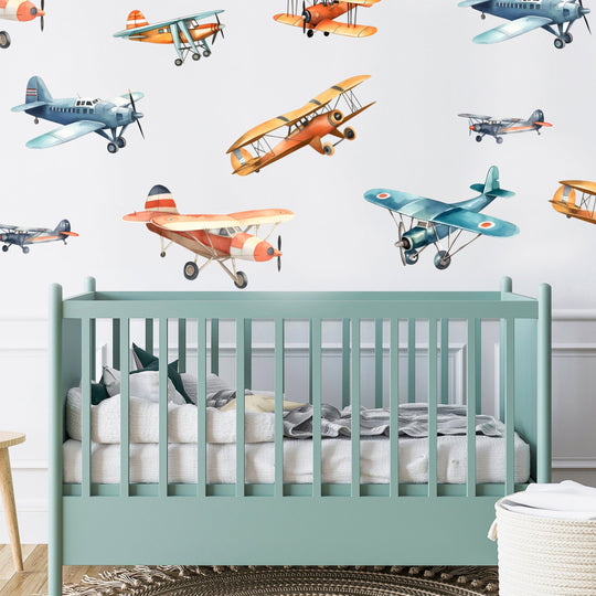 Airplane Wall Decal | Boho Nursery Wall Decal Stickers | REMOVEABLE Wall Decal| Boho Nursery Decor | Nursery Decals Neutral Girl Decal boy