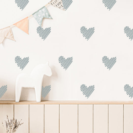 Love Heart Wall Decal | Boho Nursery Wall Decal Stickers | REMOVEABLE Wall Decal Sticker | Boho Nursery Decor | Nursery Decals Neutral girl