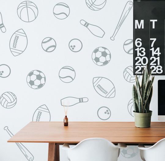 Sports Balls Wall Decal | Boho Nursery Wall Decal Stickers | REMOVEABLE Wall Decal Sticker | Boho Nursery Decor | Nursery Decals Neutral