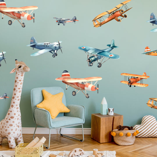 Airplane Wall Decal | Boho Nursery Wall Decal Stickers | REMOVEABLE Wall Decal| Boho Nursery Decor | Nursery Decals Neutral Girl Decal boy