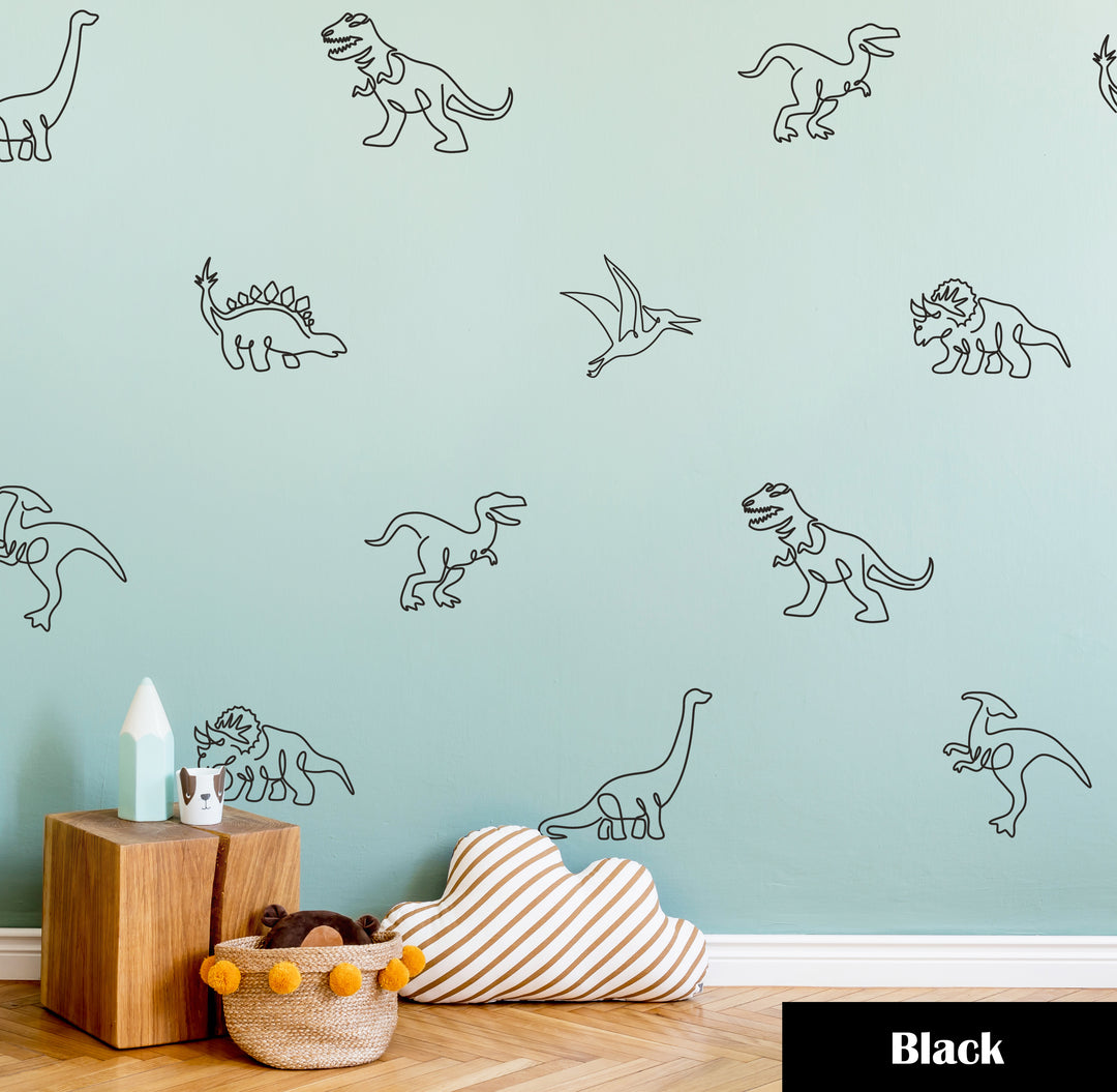 Dinosaur Wall Decal | Boho Nursery Wall Decal Stickers | REMOVEABLE Wall Decal Sticker | Boho Nursery Decor | Nursery Decals Neutral