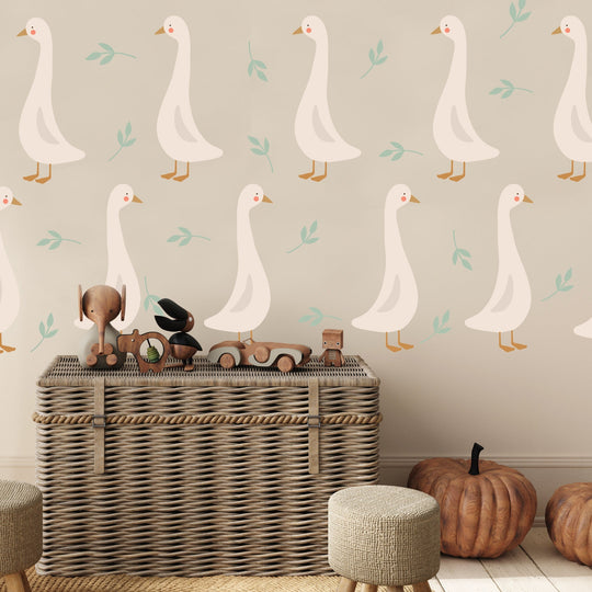 Happy Geese Wall Decal | Boho Nursery Wall Decal Stickers | REMOVEABLE Wall Decal| Boho Nursery Decor  Nursery Decals Neutral Girl Decal Boy