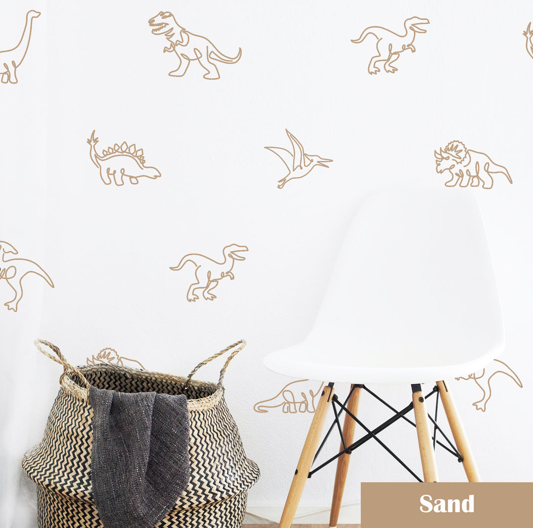 Dinosaur Wall Decal | Boho Nursery Wall Decal Stickers | REMOVEABLE Wall Decal Sticker | Boho Nursery Decor | Nursery Decals Neutral