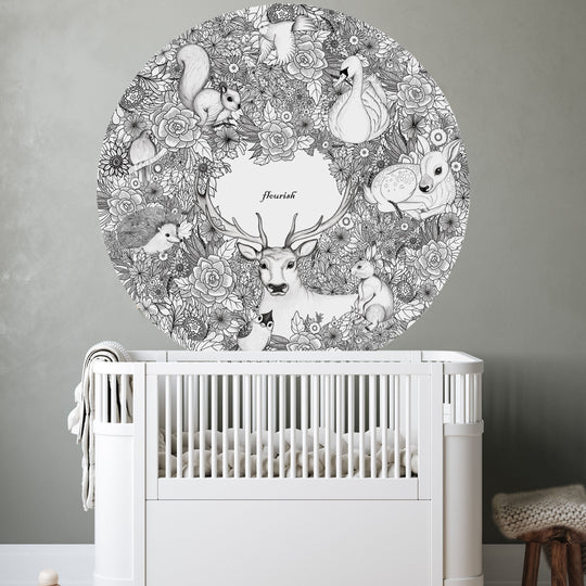 Gorgeous Flourish Round Wallpaper-Look For Small Magic In Every Moment!