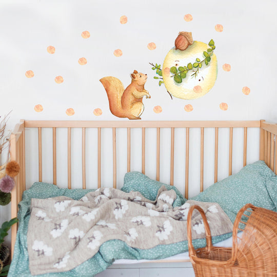 Animal Wall Decal Boho Nursery Wall Decal Stickers Fabric REMOVEABLE Wall Decor Nursery Decals Neutral Girls Room Decal Boys Room Decor
